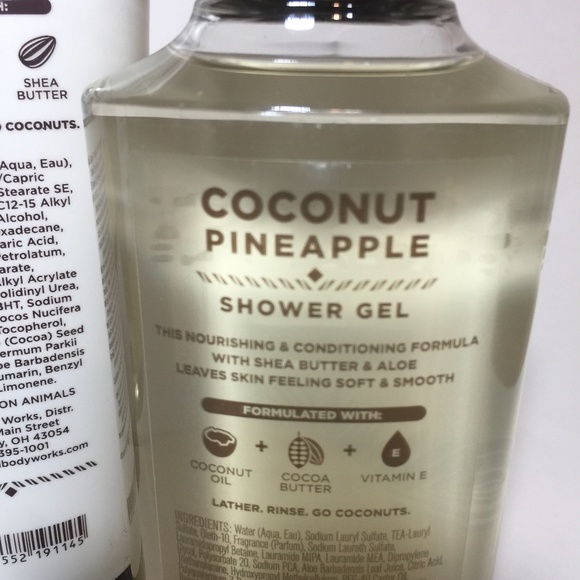 Bath & Body Works Skincare Coconut Pineapple Body Cream Shower Gel